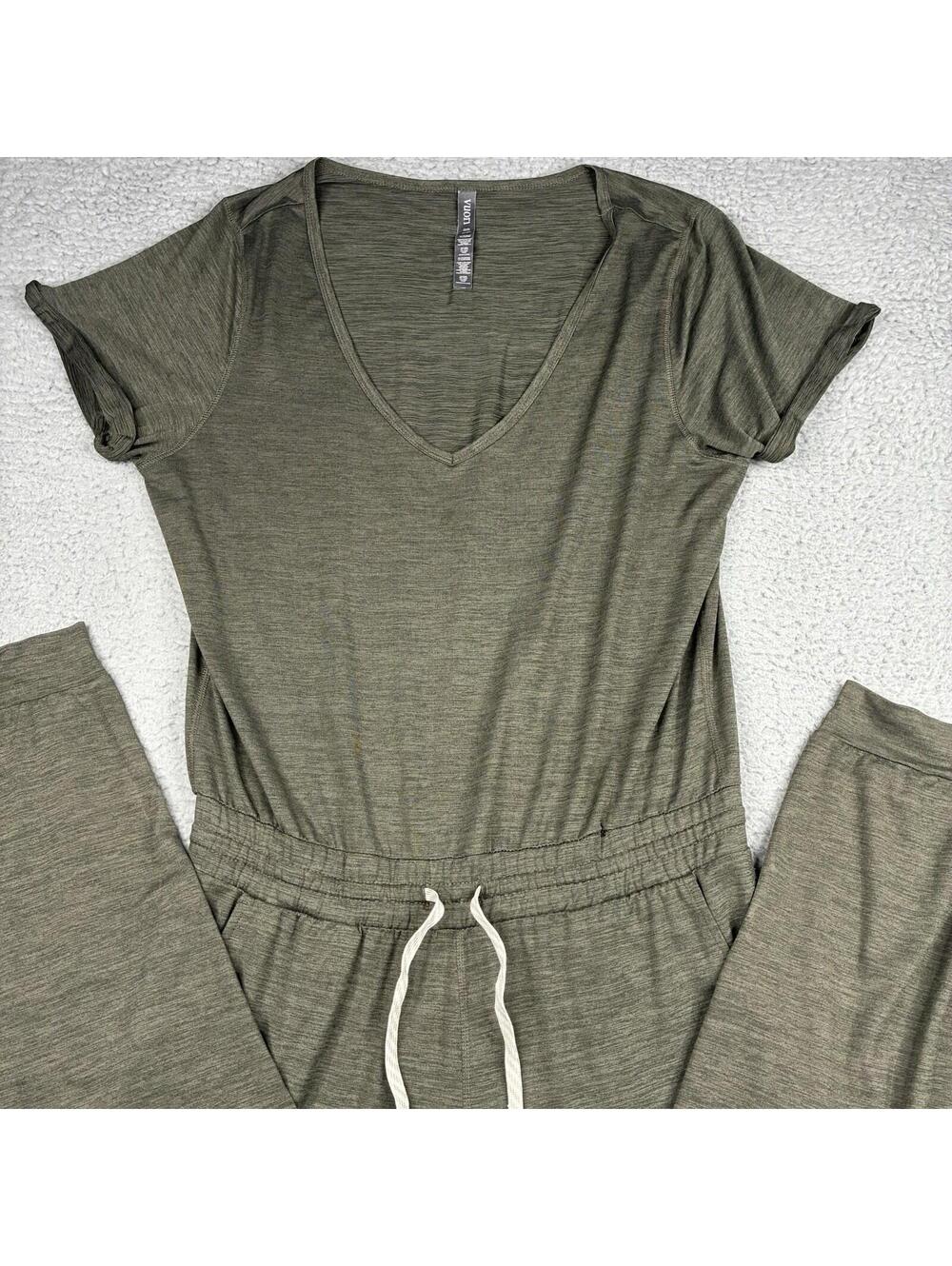 Vuori All Day Jumpsuit Womens Large Green Heather Stretch Jogger VW424